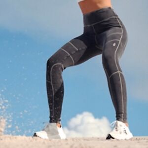 FREE PEOPLE FP Movement New Flow Leggings Pants Gray Black Mineral Acid Wash S